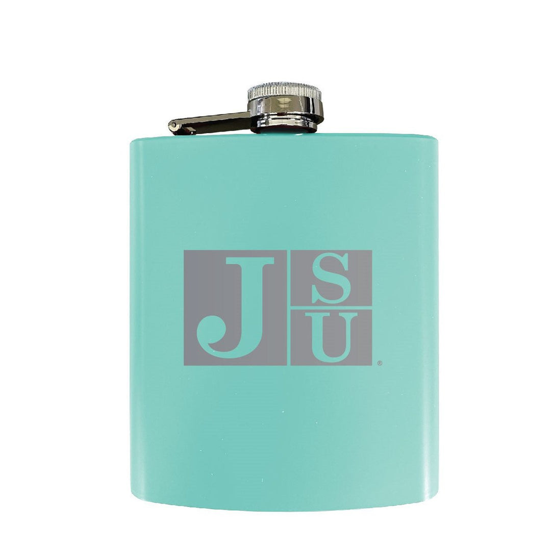 Jackson State University Stainless Steel Etched Flask - Choose Your Color Image 3