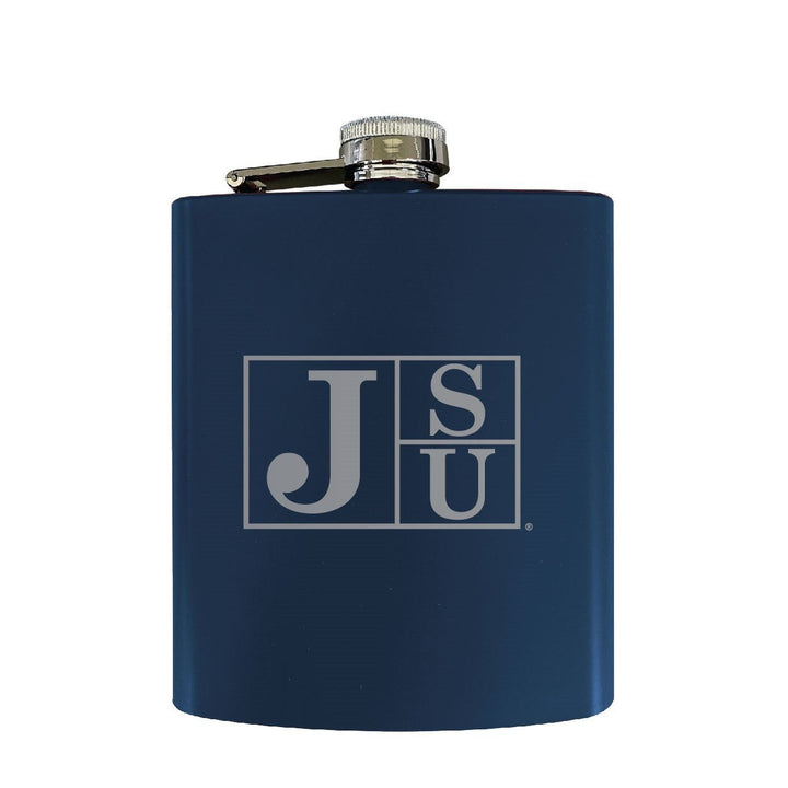 Jackson State University Stainless Steel Etched Flask - Choose Your Color Image 4