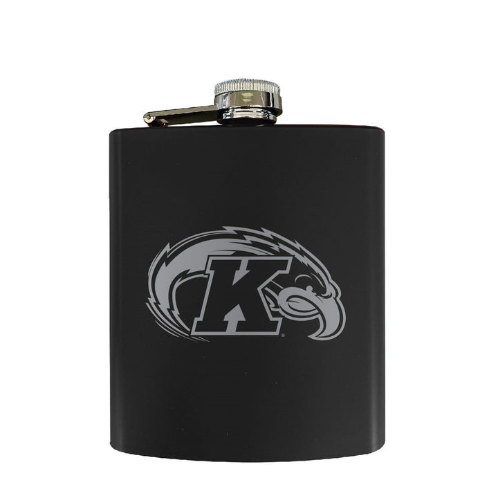 Kent State University Stainless Steel Etched Flask - Choose Your Color Image 1