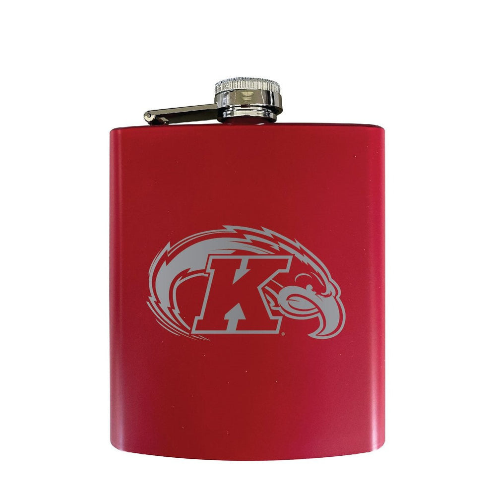 Kent State University Stainless Steel Etched Flask - Choose Your Color Image 2