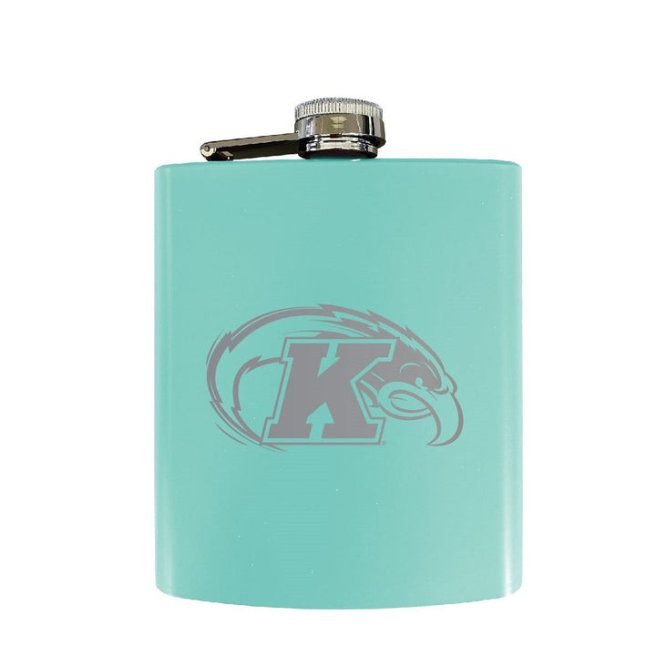 Kent State University Stainless Steel Etched Flask - Choose Your Color Image 3