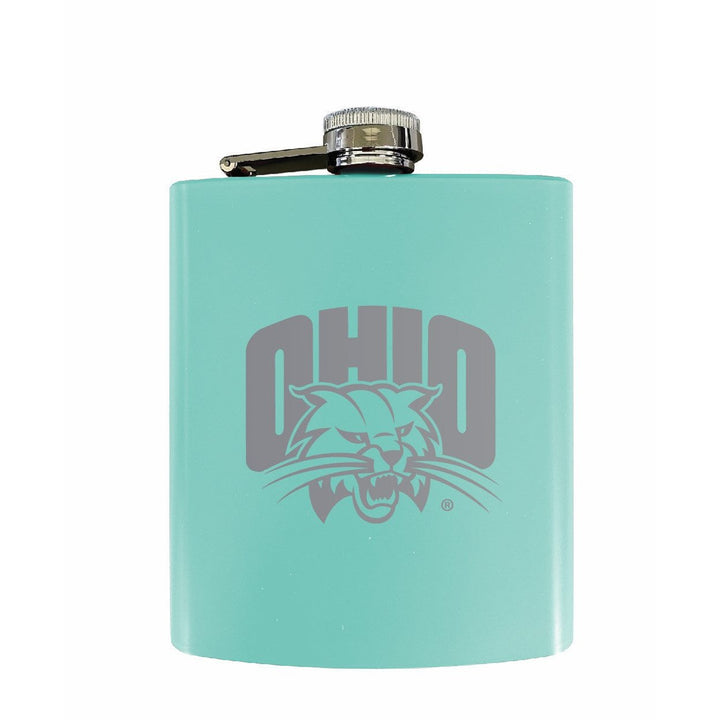 Ohio University Stainless Steel Etched Flask - Choose Your Color Image 4