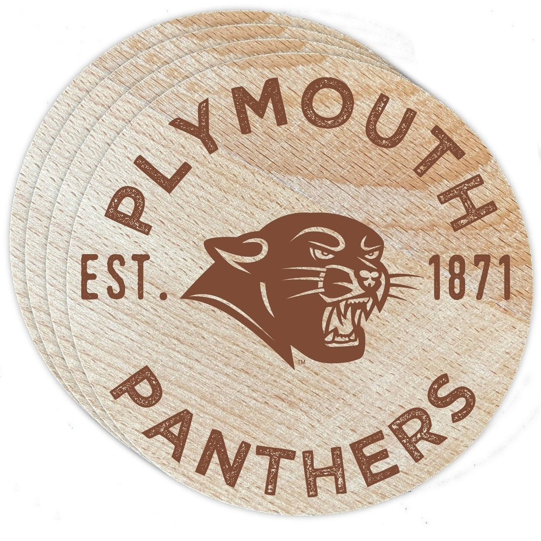 Plymouth State University Wood Coaster Engraved 4-Pack Officially Licensed Image 1