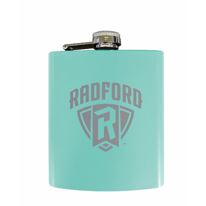 Radford University Highlanders Stainless Steel Etched Flask - Choose Your Color Image 4