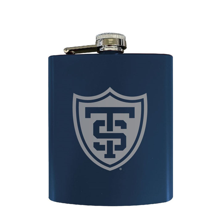 University of St. Thomas Stainless Steel Etched Flask - Choose Your Color Image 2