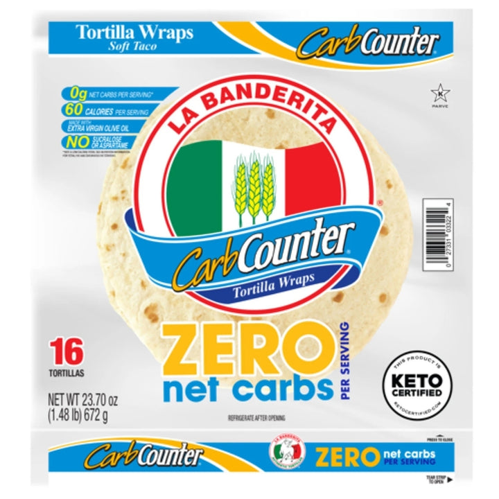 La Banderita Carb Counter Zero Net Carbs Soft Taco16 Count Image 1