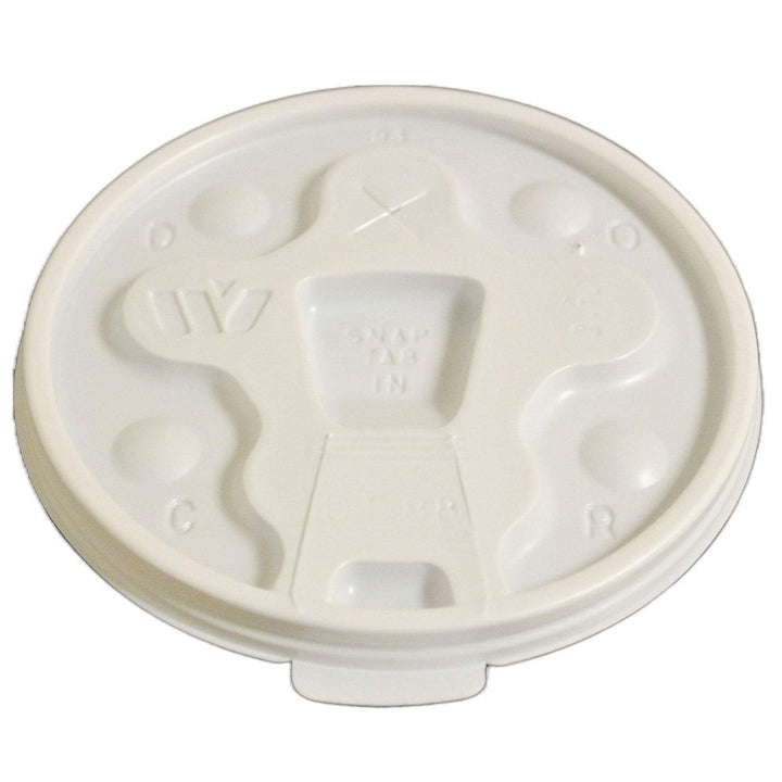 WinCup Plastic Lids for 12-24 oz. Foam Cups Tear Tab + Straw Slot (1000 Count) Image 4