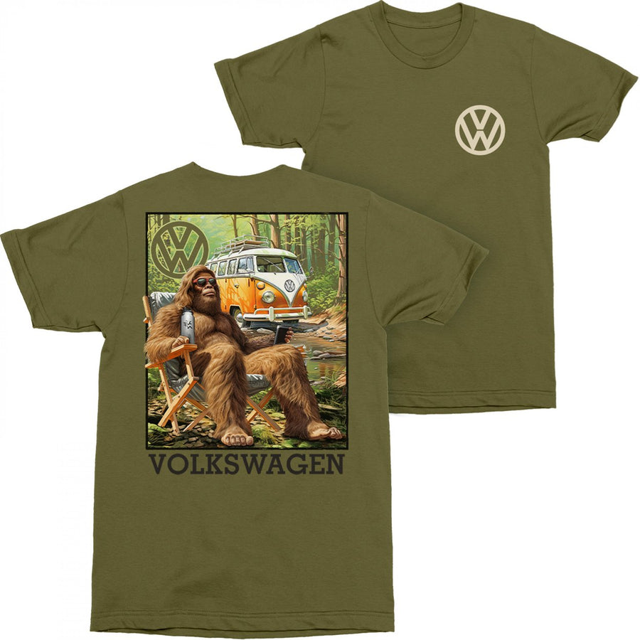 Volkswagen Sasquatch on Break Front and Back Print T-Shirt Image 1