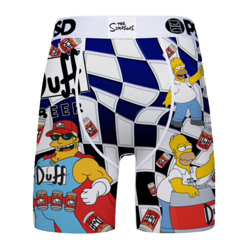 The Simpsons Duff Beer Checkered PSD Boxer Briefs Image 2