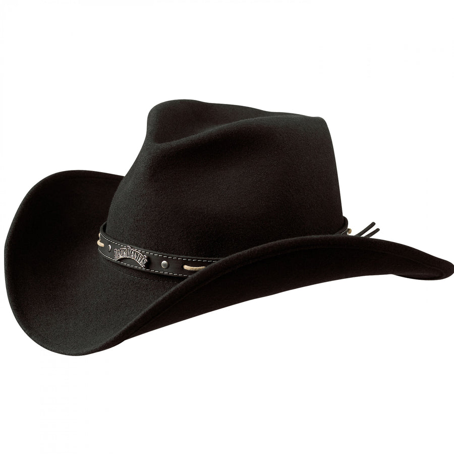 Jack Daniels Classic Logo Black Wool Felt Cowboy Hat Image 1
