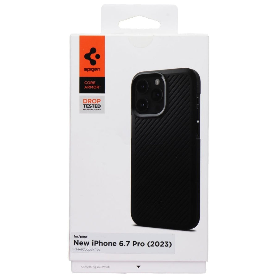 Spigen Core Armor Series Case for Apple iPhone 15 Pro Max - Black Image 1