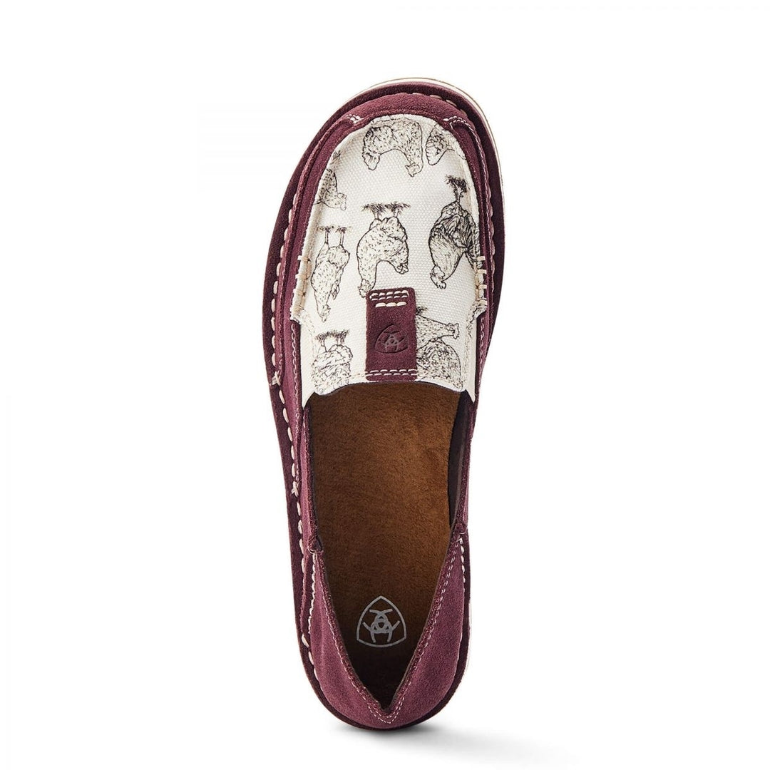 ARIAT Womens Cruiser Boat Shoe Wine Image 4