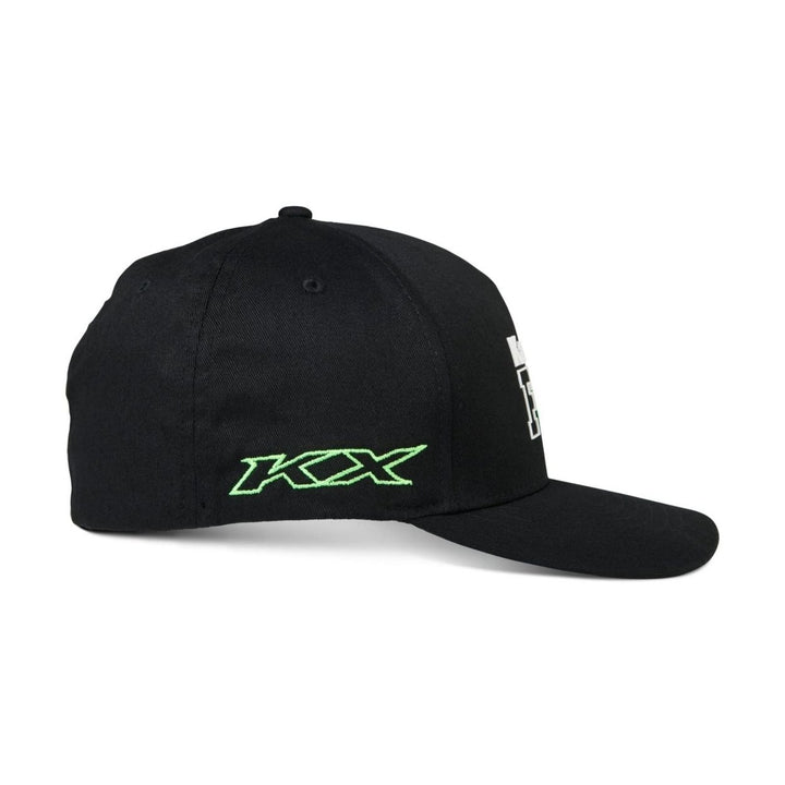 Fox Racing Mens Flexfit Hat Black Fox X Kawi Adjustable Size Comfortable Fit Image 4