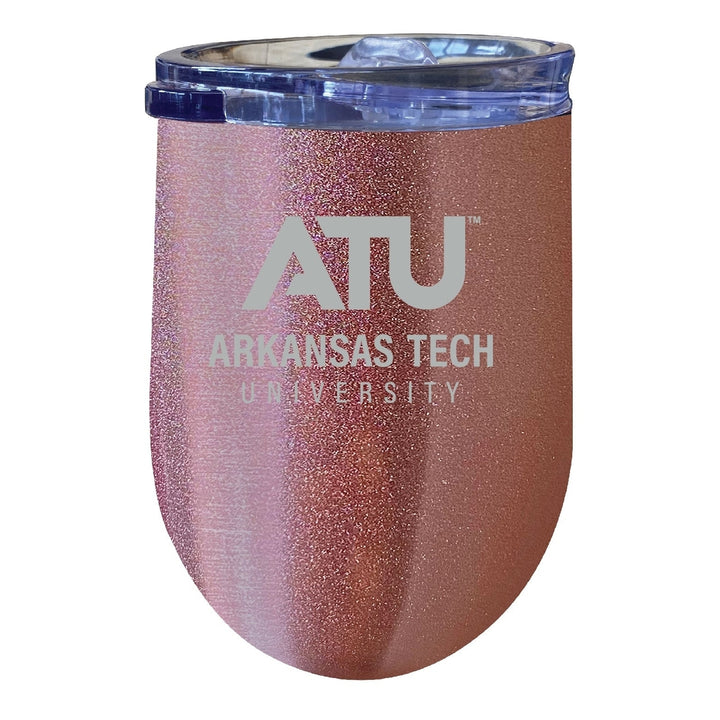 Arkansas Tech University 12oz Laser Etched Insulated Wine Stainless Steel Tumbler Image 1