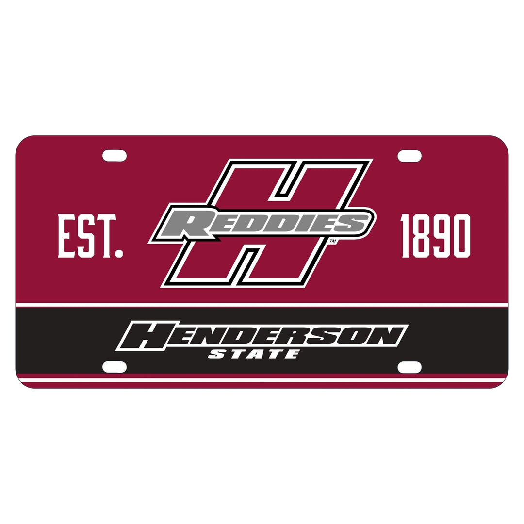 Henderson State Reddies Mini Metal License Plate Car Tag Image 1