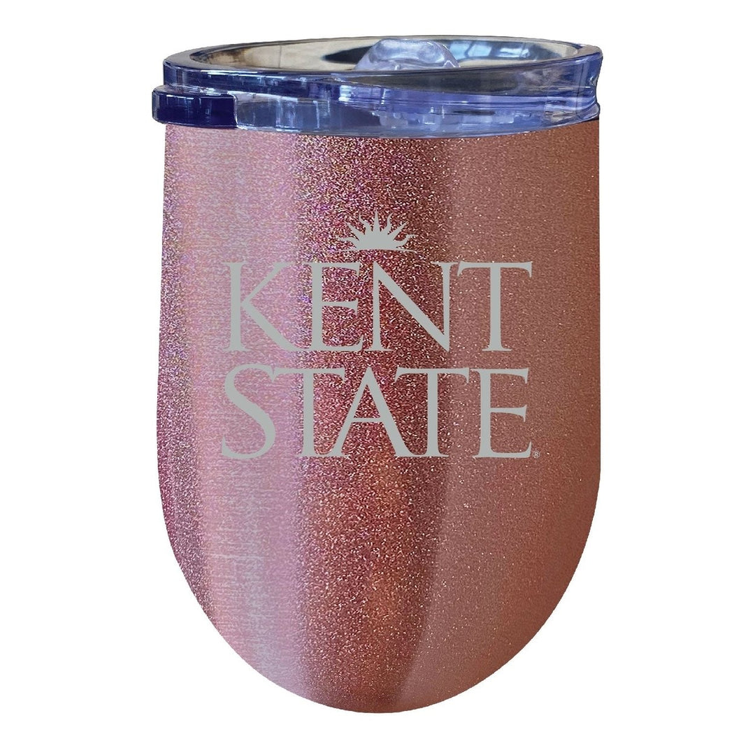 Kent State University 12oz Laser Etched Insulated Wine Stainless Steel Tumbler Image 1