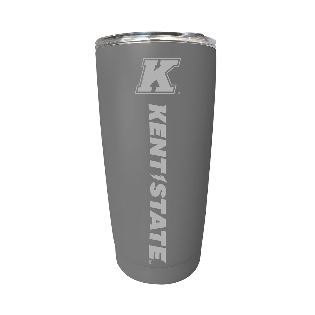 Kent State University 16 oz Stainless Steel Etched Tumbler - Choose Your Color Image 2