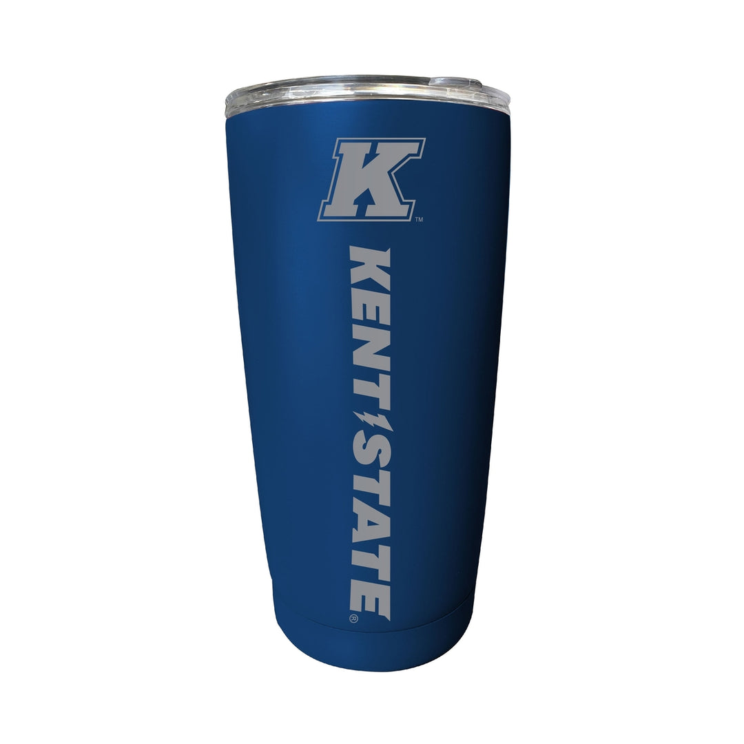 Kent State University 16 oz Stainless Steel Etched Tumbler - Choose Your Color Image 3