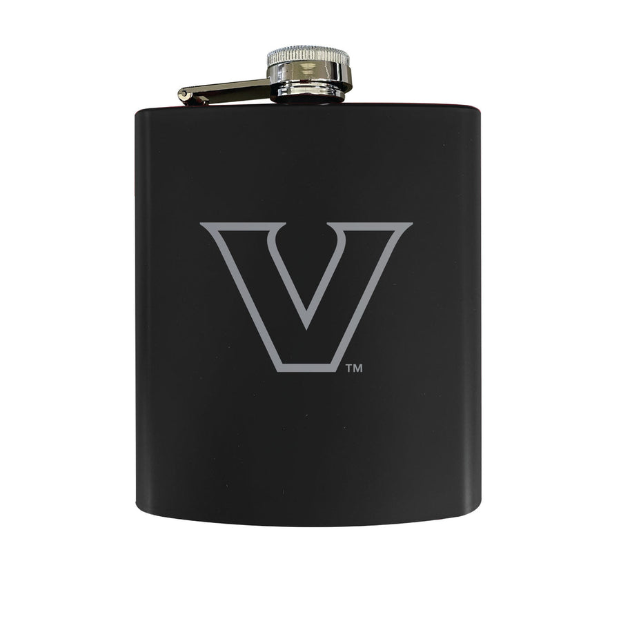 Vanderbilt University Stainless Steel Etched Flask - Choose Your Color Image 1