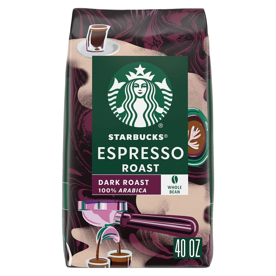 Starbucks Whole Bean Coffee Espresso Roast Dark (40 Ounce) Image 1