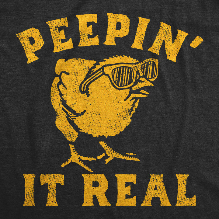 Womens Peepin It Real Funny T Shirt Sarcasic Graphic Tee For Ladies Image 2