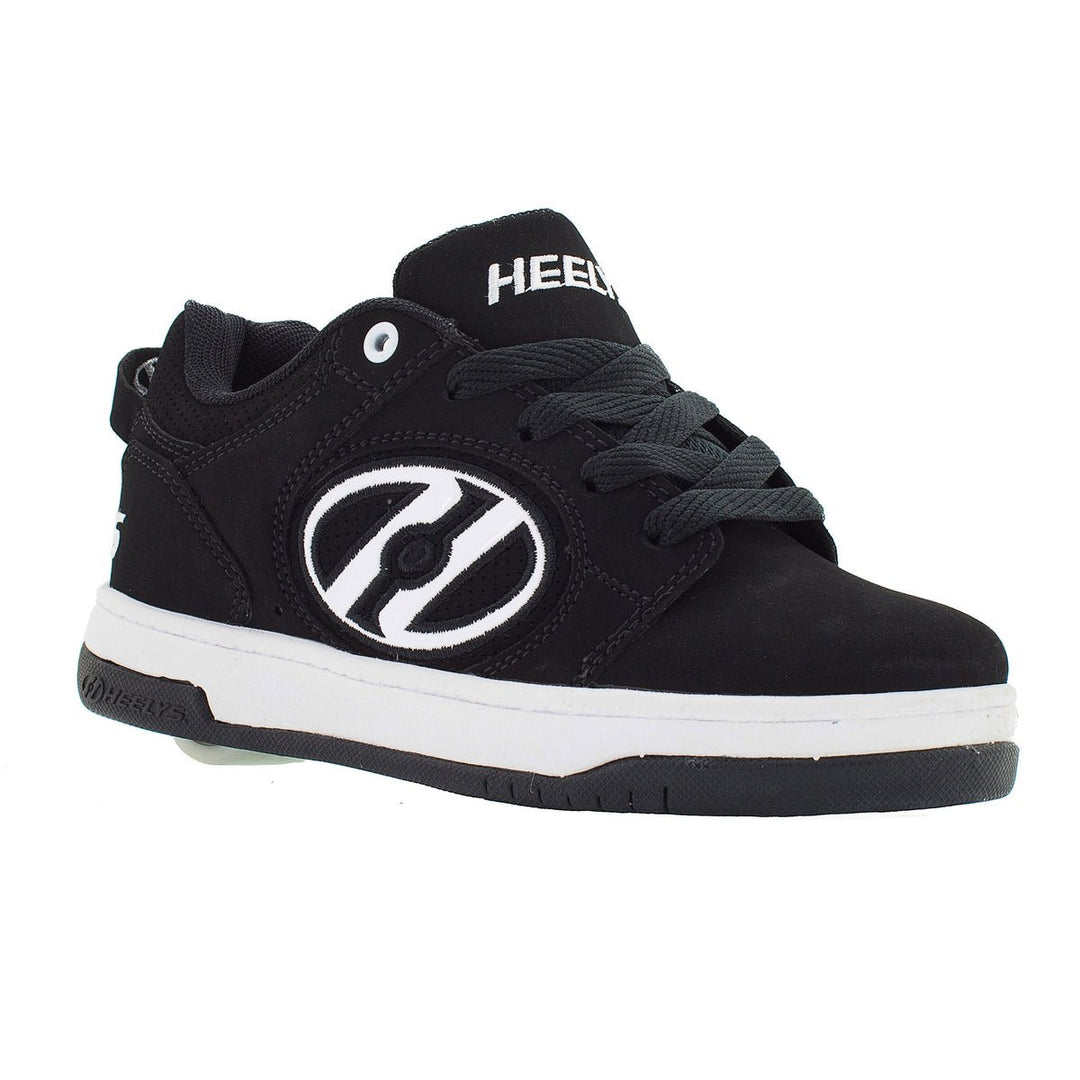 HEELYS Kids Voyager Wheeled Shoe Black/White Synthetic Nubuck HE100713H Size 1 Image 1