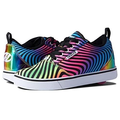 HEELYS Girls Pro20 Prints (Little Kid/Big Kid/Adult) 1 Little Kid BLACK/RAINBOW Image 1