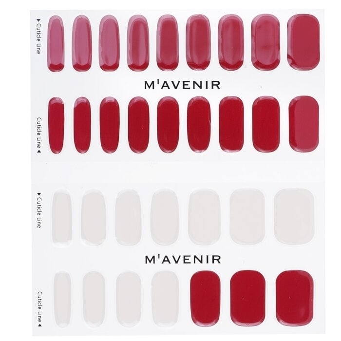 Mavenir - Nail Sticker (Red) - Burgundy Day Nail(32pcs) Image 2