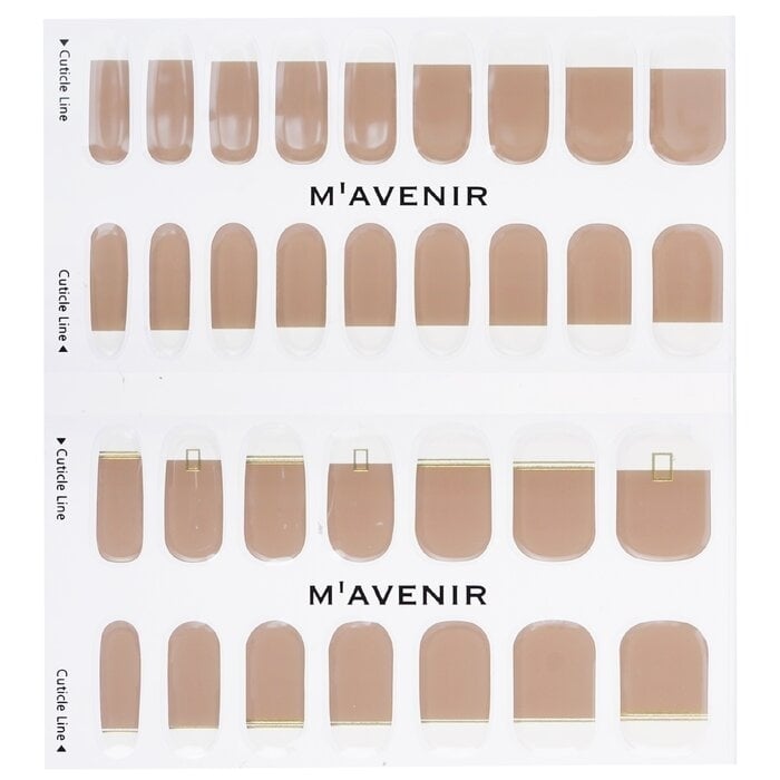 Mavenir - Nail Sticker (Brown) - Gold Cafe Latte Nail(32pcs) Image 2