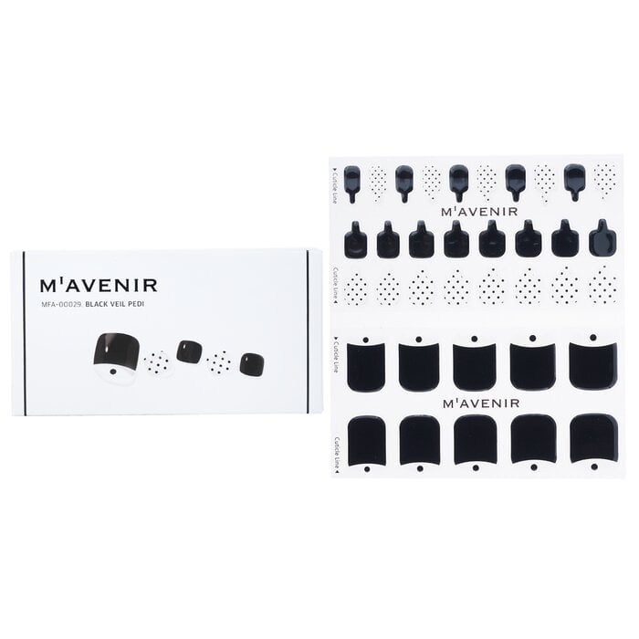 Mavenir - Nail Sticker (Black) - Black Veil Pedi(36pcs) Image 1