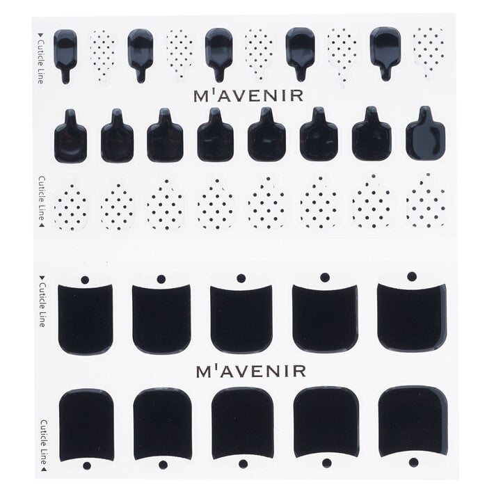 Mavenir - Nail Sticker (Black) - Black Veil Pedi(36pcs) Image 2