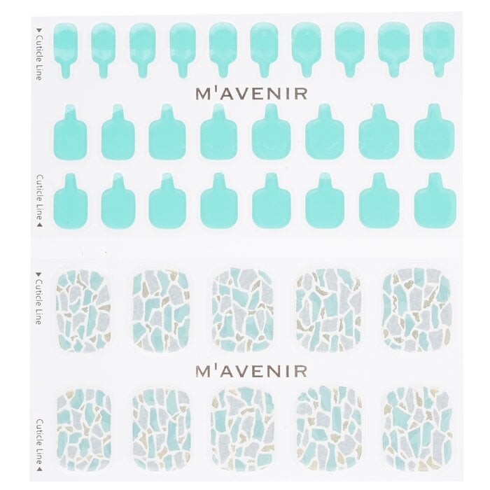 Mavenir - Nail Sticker (Blue) - Shell With Jade Pedi(36pcs) Image 2