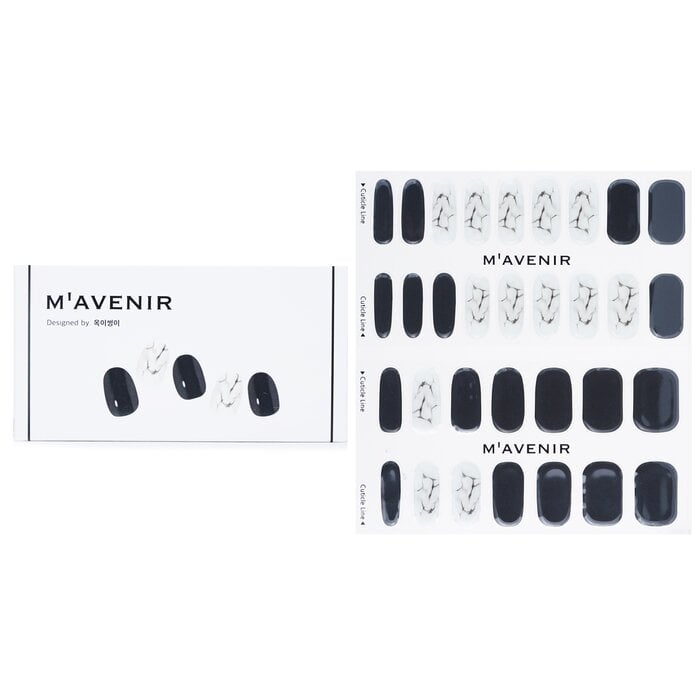 Mavenir - Nail Sticker (Black) - Marble Nail(32pcs) Image 1