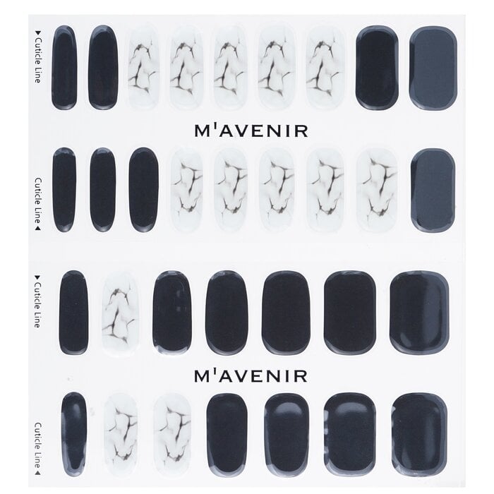 Mavenir - Nail Sticker (Black) - Marble Nail(32pcs) Image 2