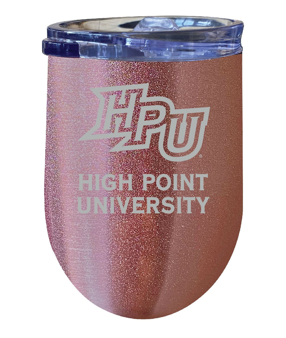 High Point University 12oz Laser Etched Insulated Wine Stainless Steel Tumbler Image 2