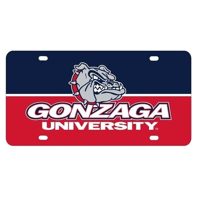 NCAA Gonzaga Bulldogs Metal License Plate - Lightweight Sturdy and Versatile Image 1