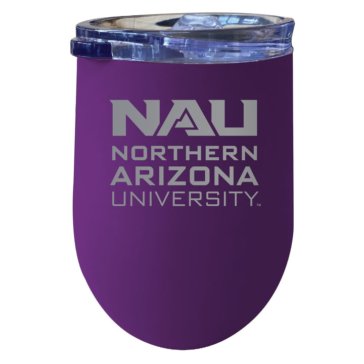 Northern Arizona University 12oz Laser Etched Insulated Wine Stainless Steel Tumbler Image 1