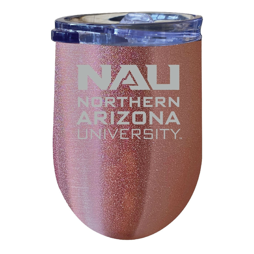 Northern Arizona University 12oz Laser Etched Insulated Wine Stainless Steel Tumbler Image 2