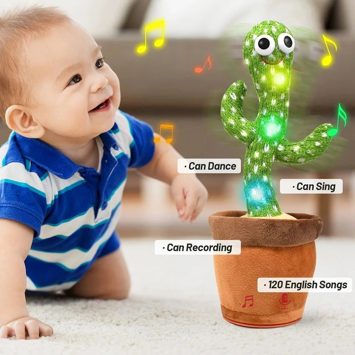 Dancing Cactus Toy Plush Talking Singing USB Rechargeable for Babies Toddlers Image 4