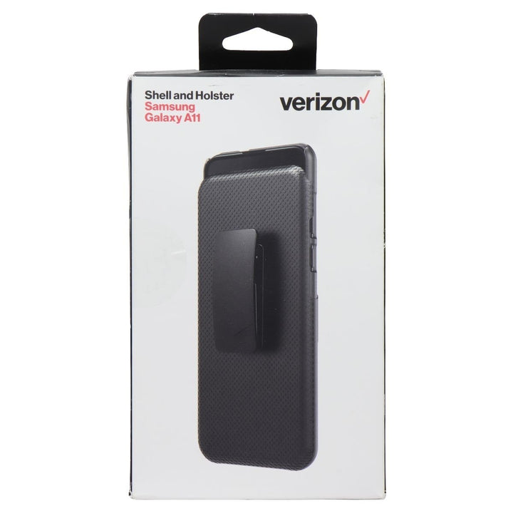 Verizon Shell and Holster Combo Case for Samsung Galaxy A11 - Black Image 1