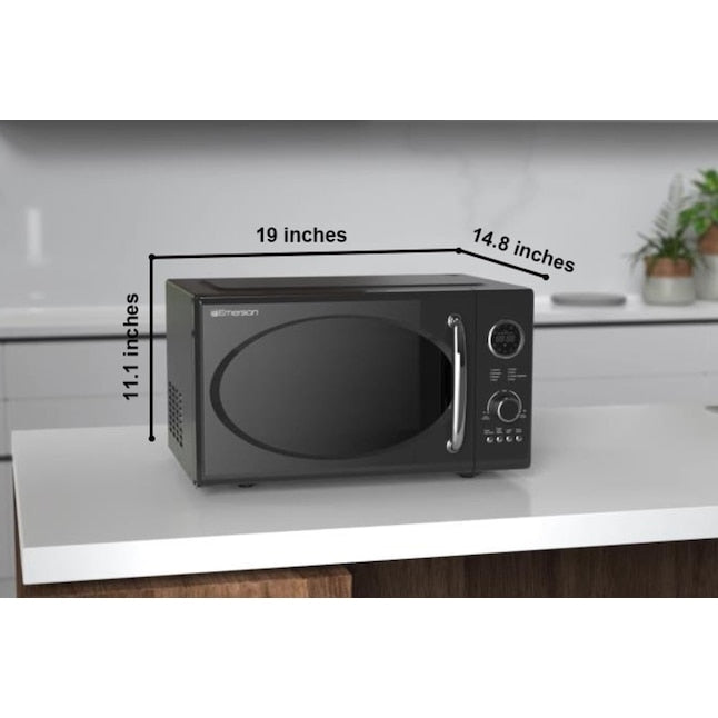 Emerson Radio 0.9-cu ft 800-Watt Countertop Microwave (Black) Image 4