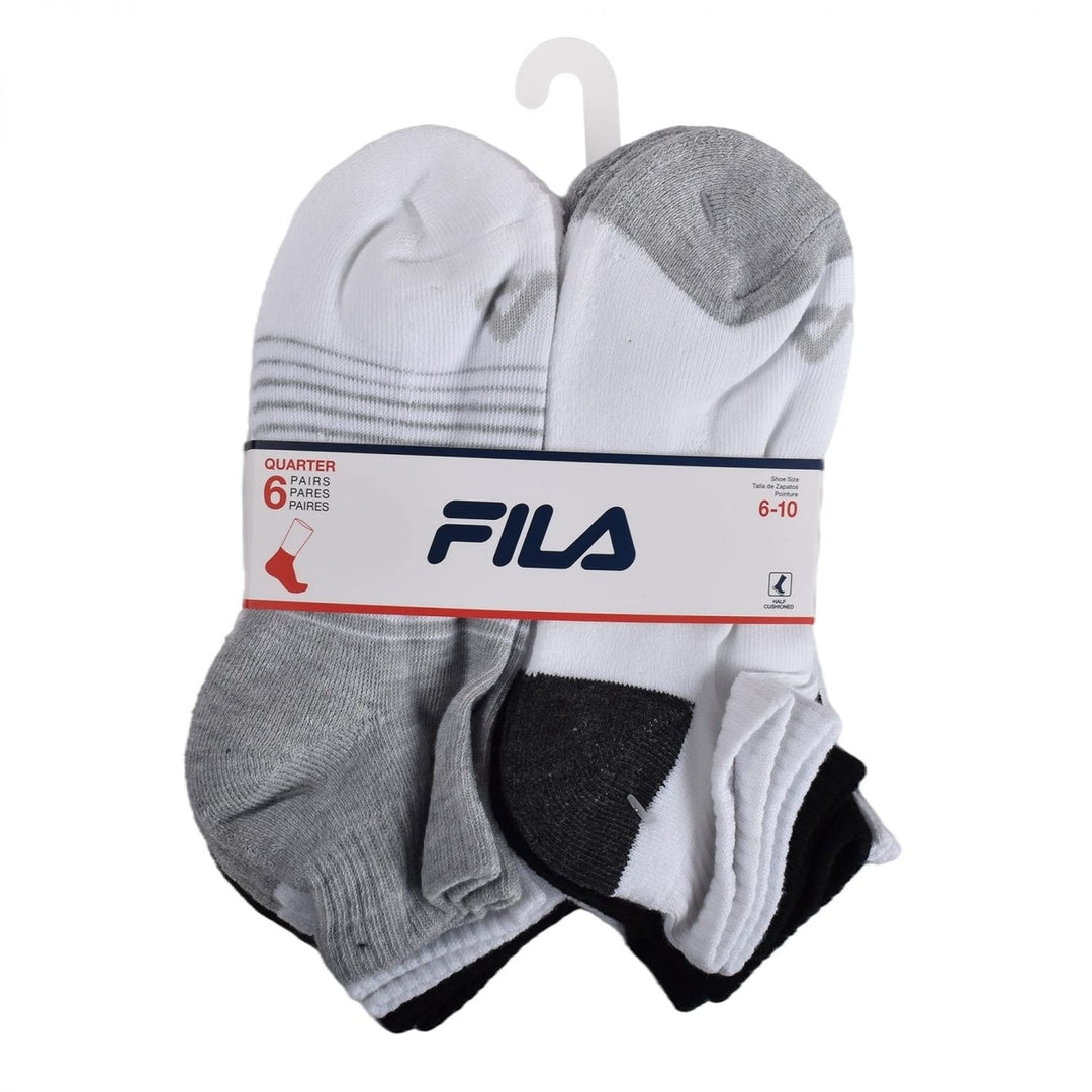 Fila womens Half Cushioned Quarter Socks Multicolor One Size US ONE SIZE MULTICOLOR Image 3