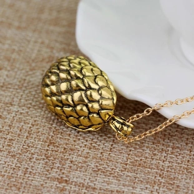 Shalalla London Dragon Egg Pendant Necklace Daenerys Targaryen Gold Plated Image 2