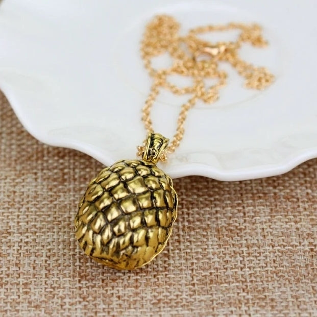 Shalalla London Dragon Egg Pendant Necklace Daenerys Targaryen Gold Plated Image 3