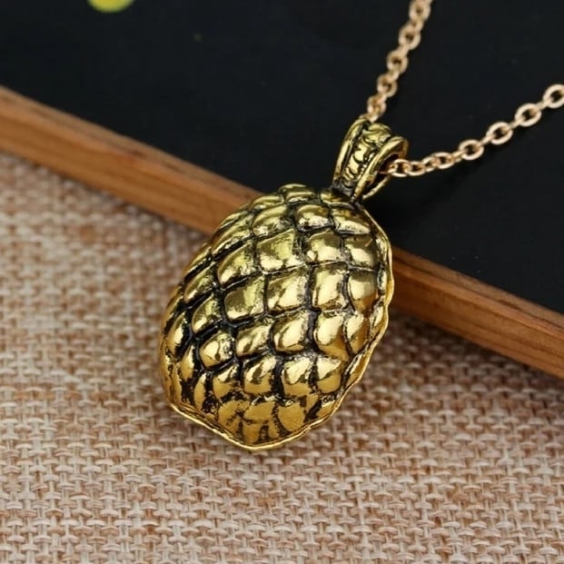 Shalalla London Dragon Egg Pendant Necklace Daenerys Targaryen Gold Plated Image 4