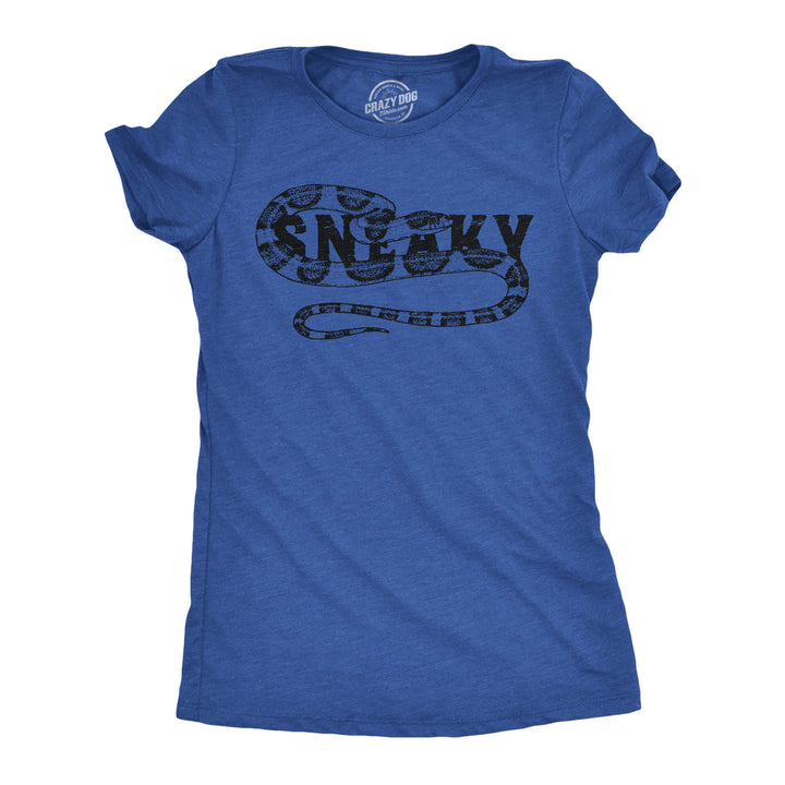 Womens Funny T Shirts Sneaky Snake Sarcastic Graphic Tee For Ladies Image 1