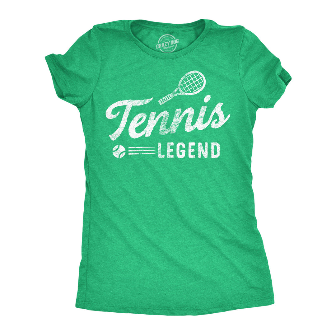 Womens Funny T Shirts Tennis Lengend Sarcastic Sports Graphic Tee For Ladies Image 1