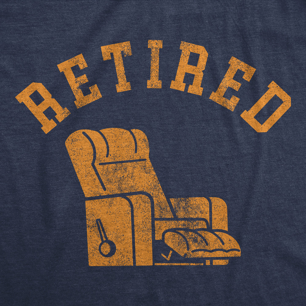 Mens Retired Recliner Funny T Shirt Sarcastic Graphic Tee For Men Image 2