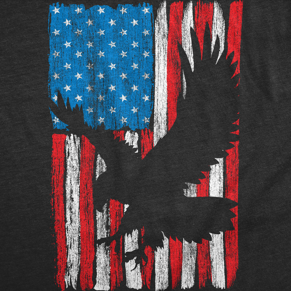 Mens Eagle In Flag Awesome T Shirt Fourth Of July Graphic Tee For Men Image 2