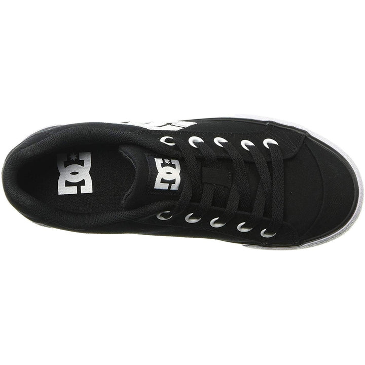 DC Womens Chelsea Low Top Casual Skate Shoe BLACK/ZEBRA Image 1